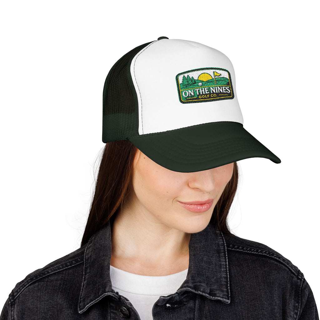 On The Nines Golf Co. Trucker Hat – Vintage Golf Patch Foam Cap