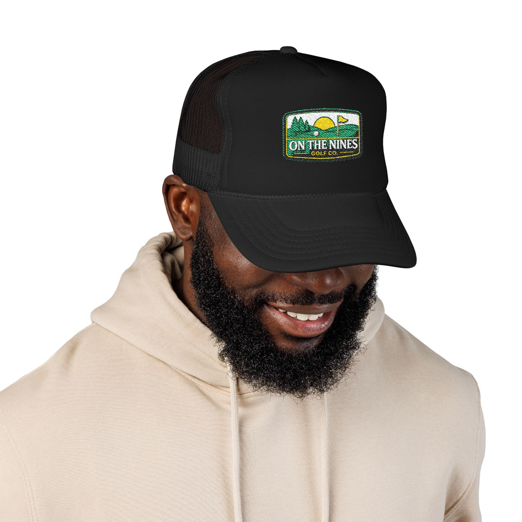 On The Nines Golf Co. Trucker Hat – Vintage Golf Patch Foam Cap