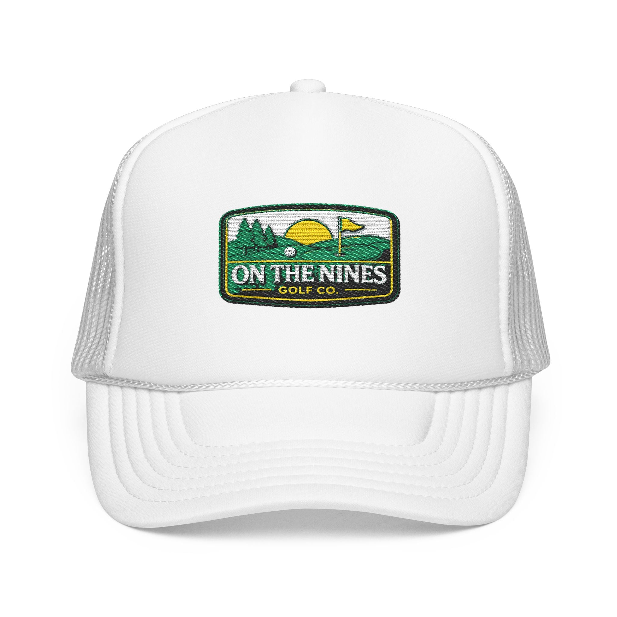 On The Nines Golf Co. Trucker Hat – Vintage Golf Patch Foam Cap