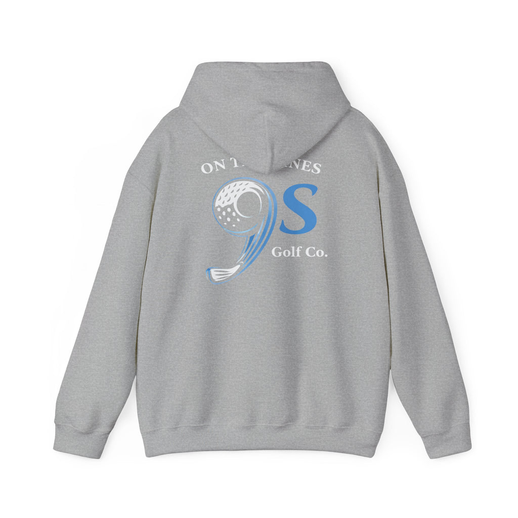 Golf Hoodie — "On The 9's" Vintage Night Golf Logo Sweatshirt
