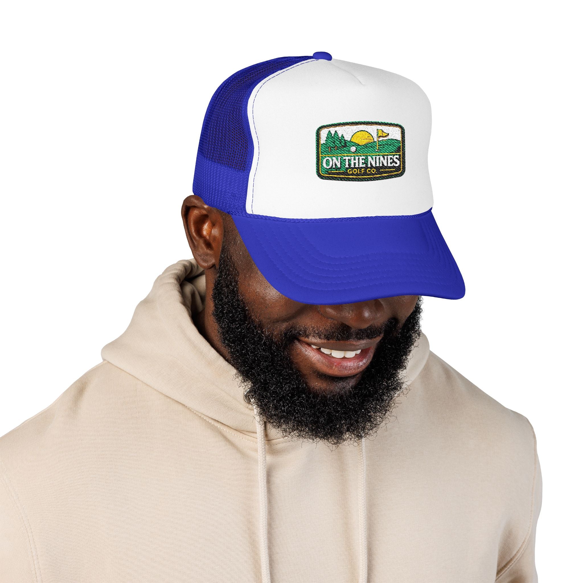 On The Nines Golf Co. Trucker Hat – Vintage Golf Patch Foam Cap