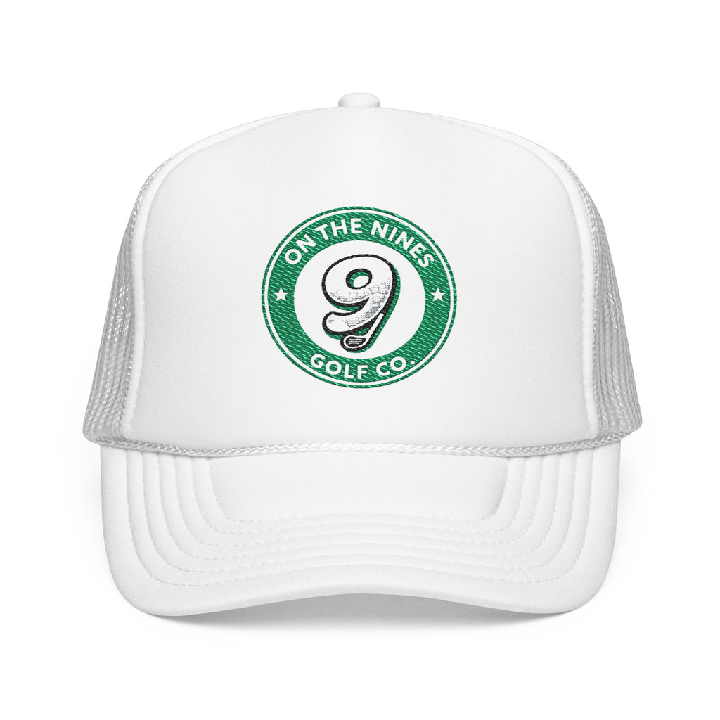 On The Nines Golf Co. Foam Trucker Hat — Vintage 9 Logo Golf Cap