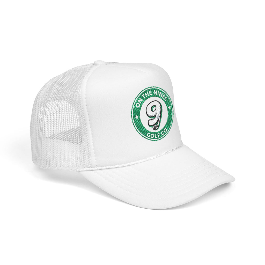 On The Nines Golf Co. Foam Trucker Hat — Vintage 9 Logo Golf Cap
