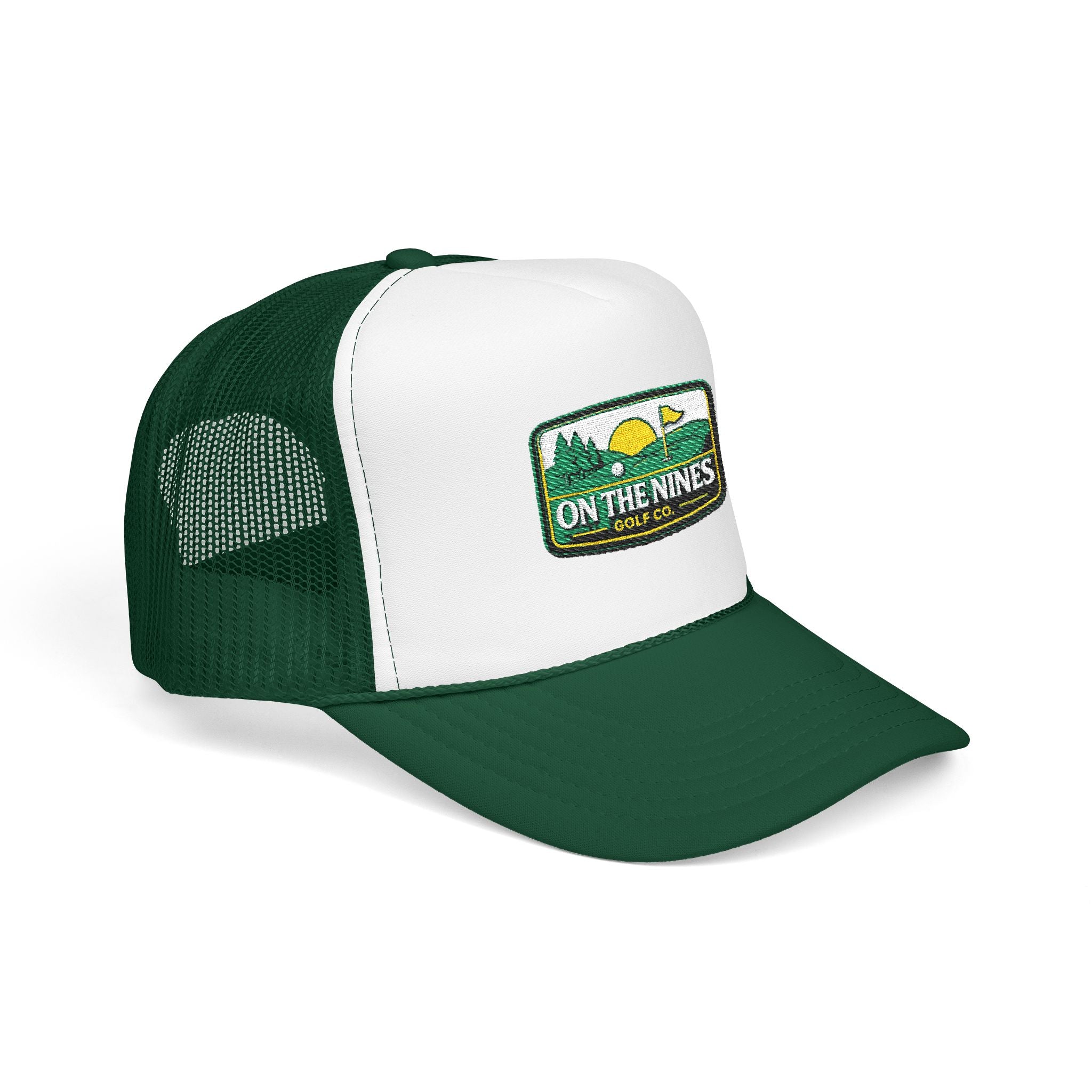 On The Nines Golf Co. Trucker Hat – Vintage Golf Patch Foam Cap