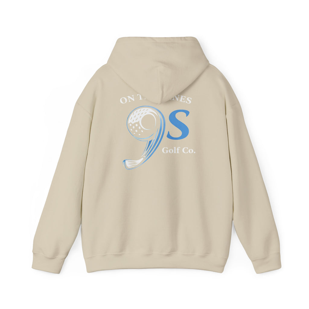 Golf Hoodie — "On The 9's" Vintage Night Golf Logo Sweatshirt