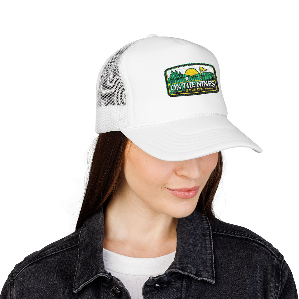 On The Nines Golf Co. Trucker Hat – Vintage Golf Patch Foam Cap