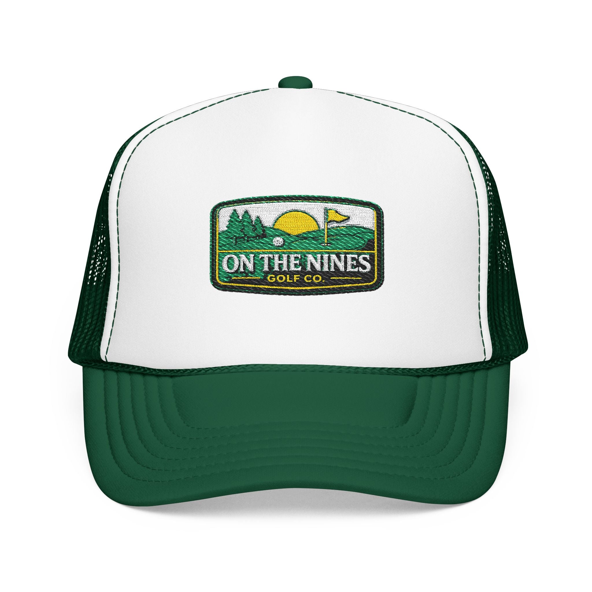 On The Nines Golf Co. Trucker Hat – Vintage Golf Patch Foam Cap