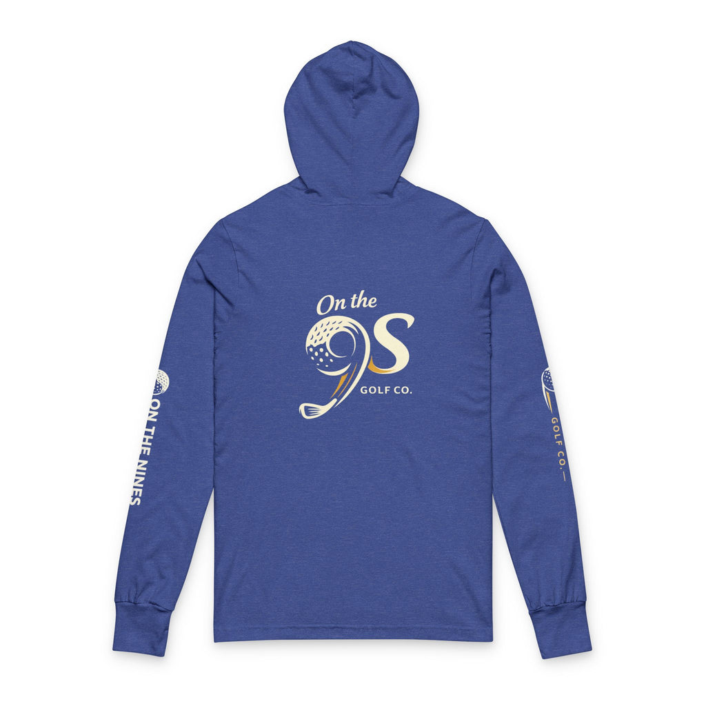 Hooded Long Sleeve Tee — Minimal Back Logo Casual Hoodie Tee