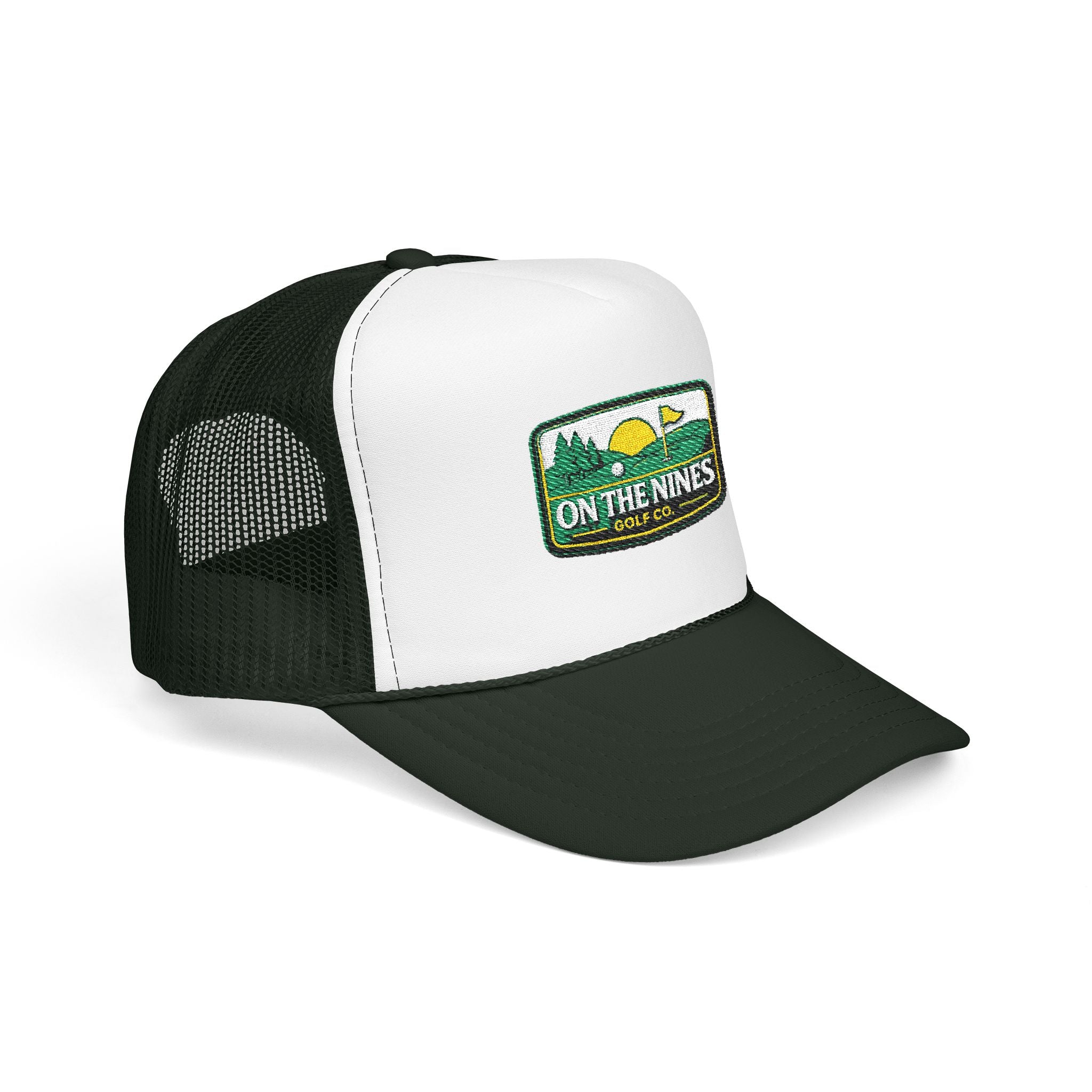 On The Nines Golf Co. Trucker Hat – Vintage Golf Patch Foam Cap