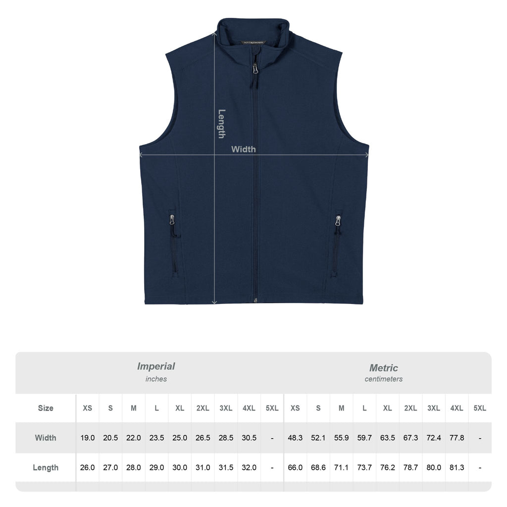 Men's Soft Shell Vest – Small Daisies Chest Logo