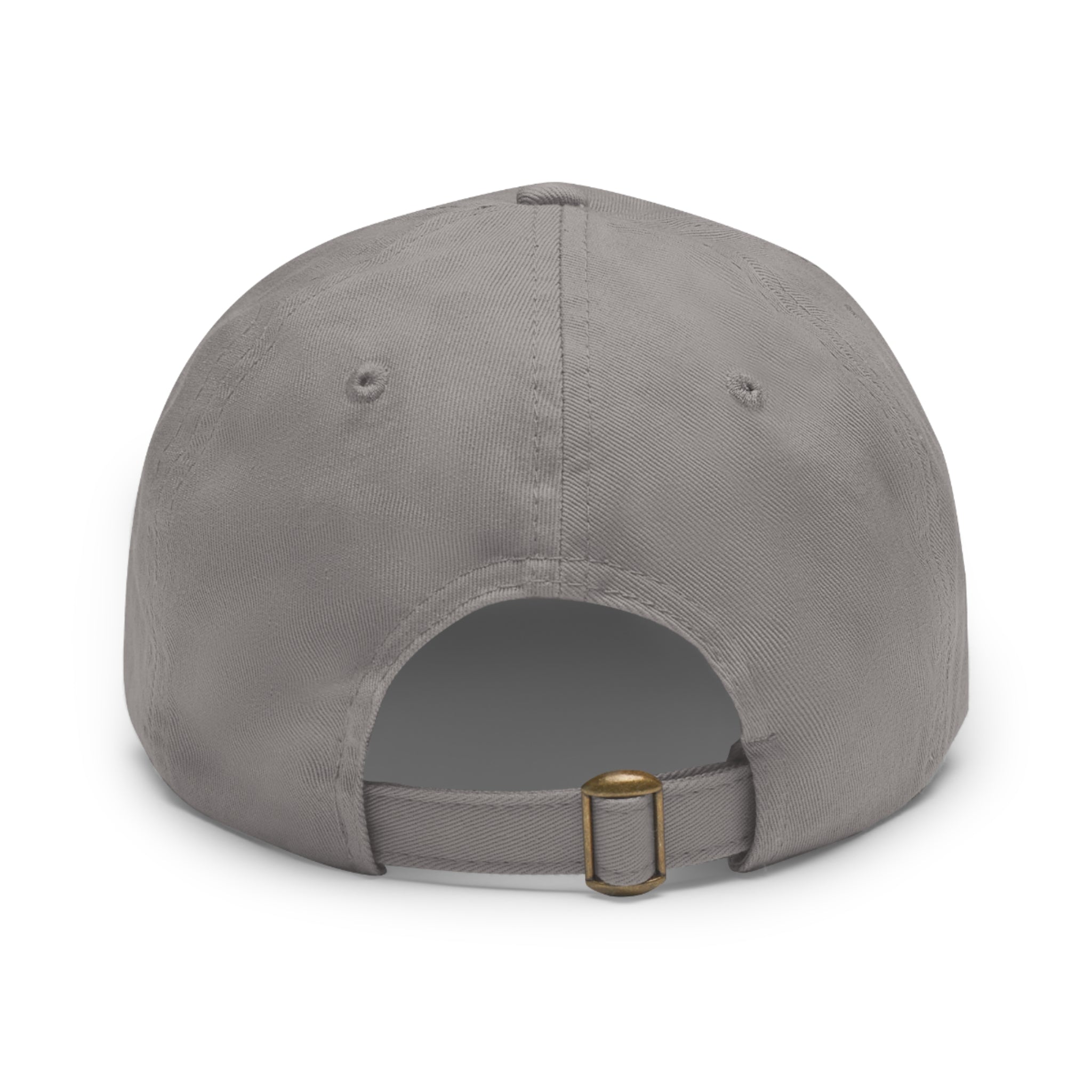 Golf Dad Hat with Red Leather Patch — "On The Nines" Logo Cap