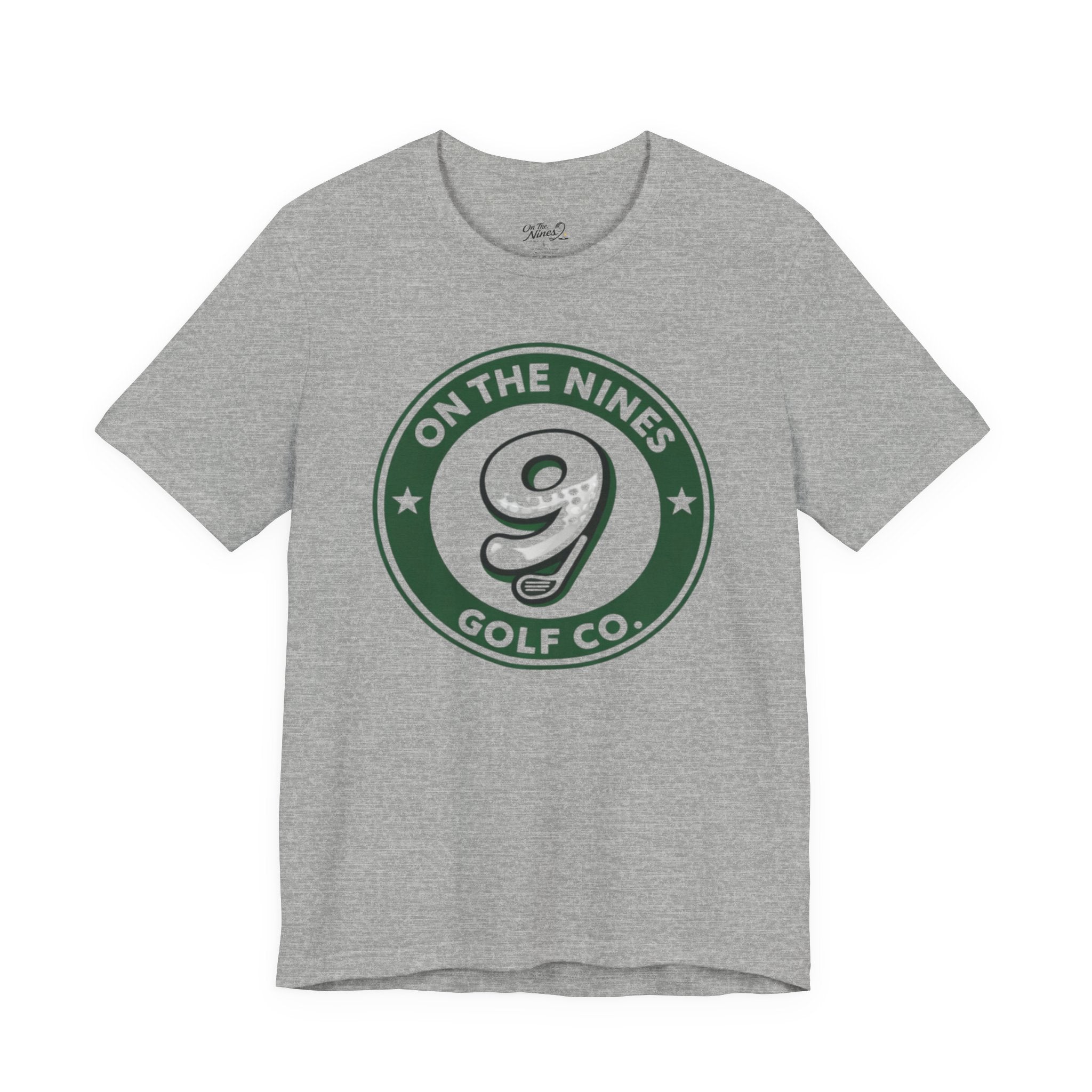 On The Nines Golf Co. Tee – Vintage Green Logo Golf T-Shirt