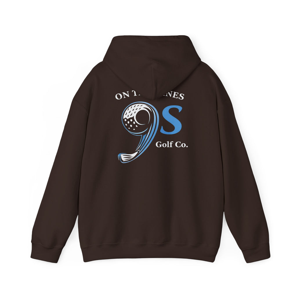 Golf Hoodie — "On The 9's" Vintage Night Golf Logo Sweatshirt
