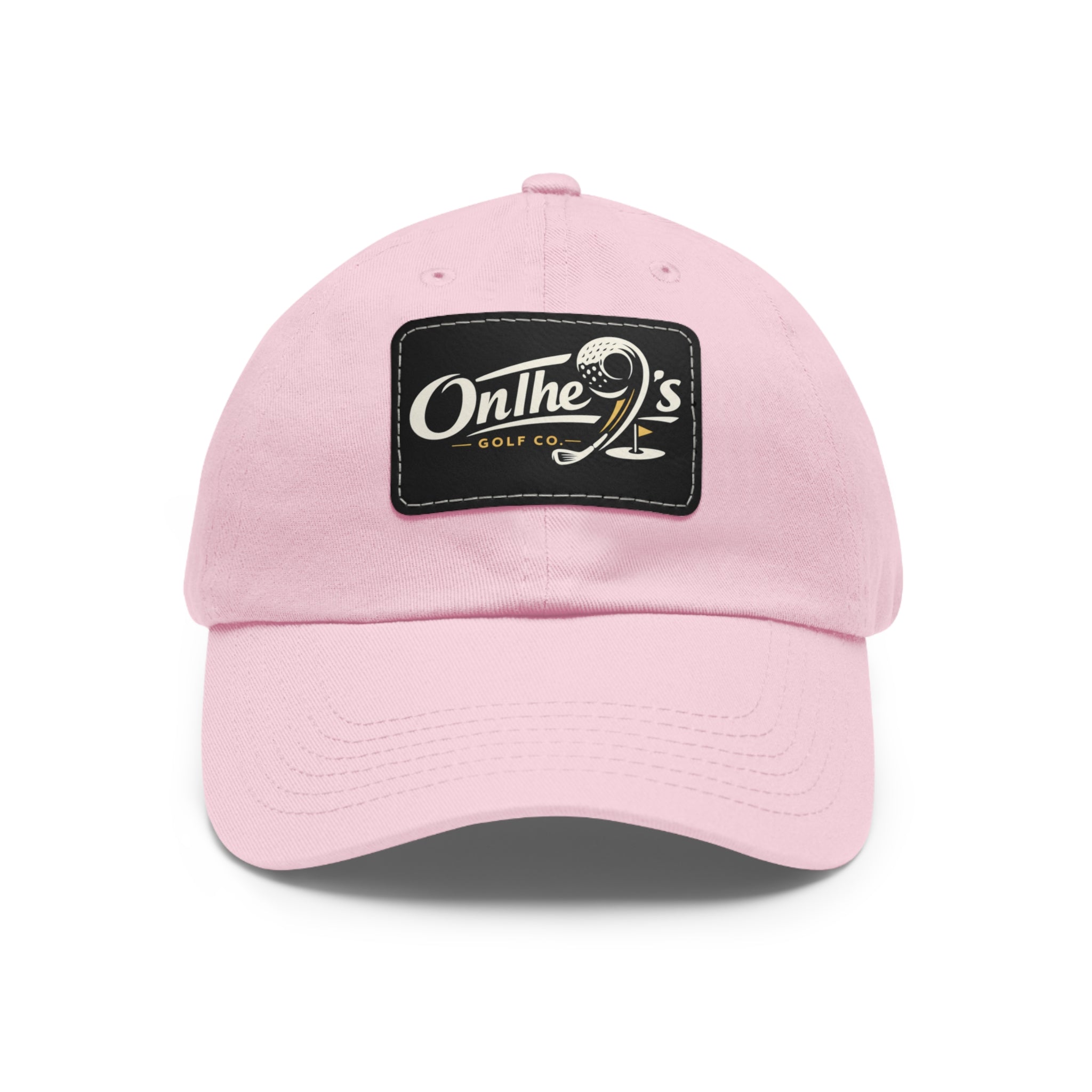 On The 9's Leather Patch Dad Hat – Vintage Golf Cap