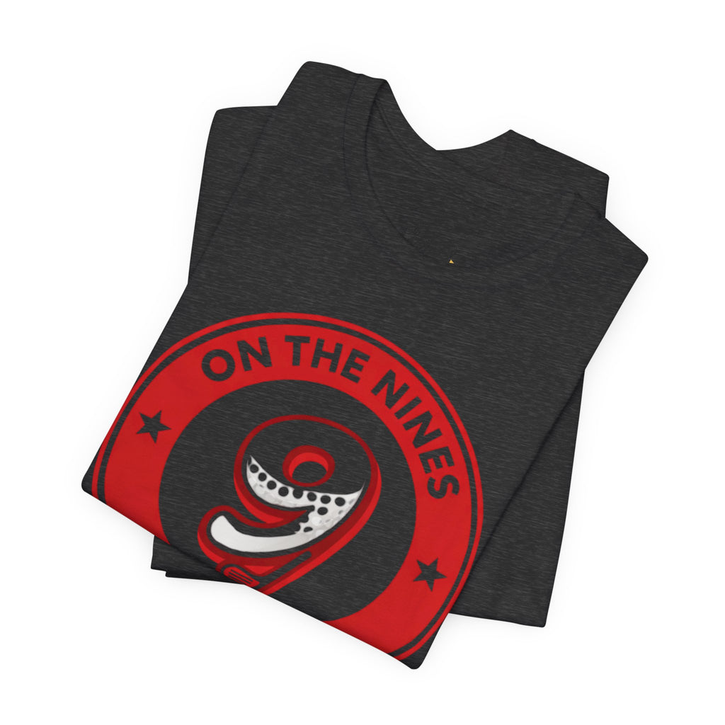 On The Nines Golf Tee – Vintage Red 9 Logo T-Shirt