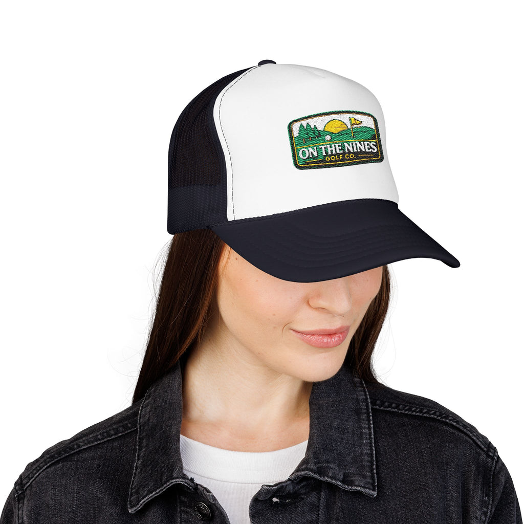 On The Nines Golf Co. Trucker Hat – Vintage Golf Patch Foam Cap