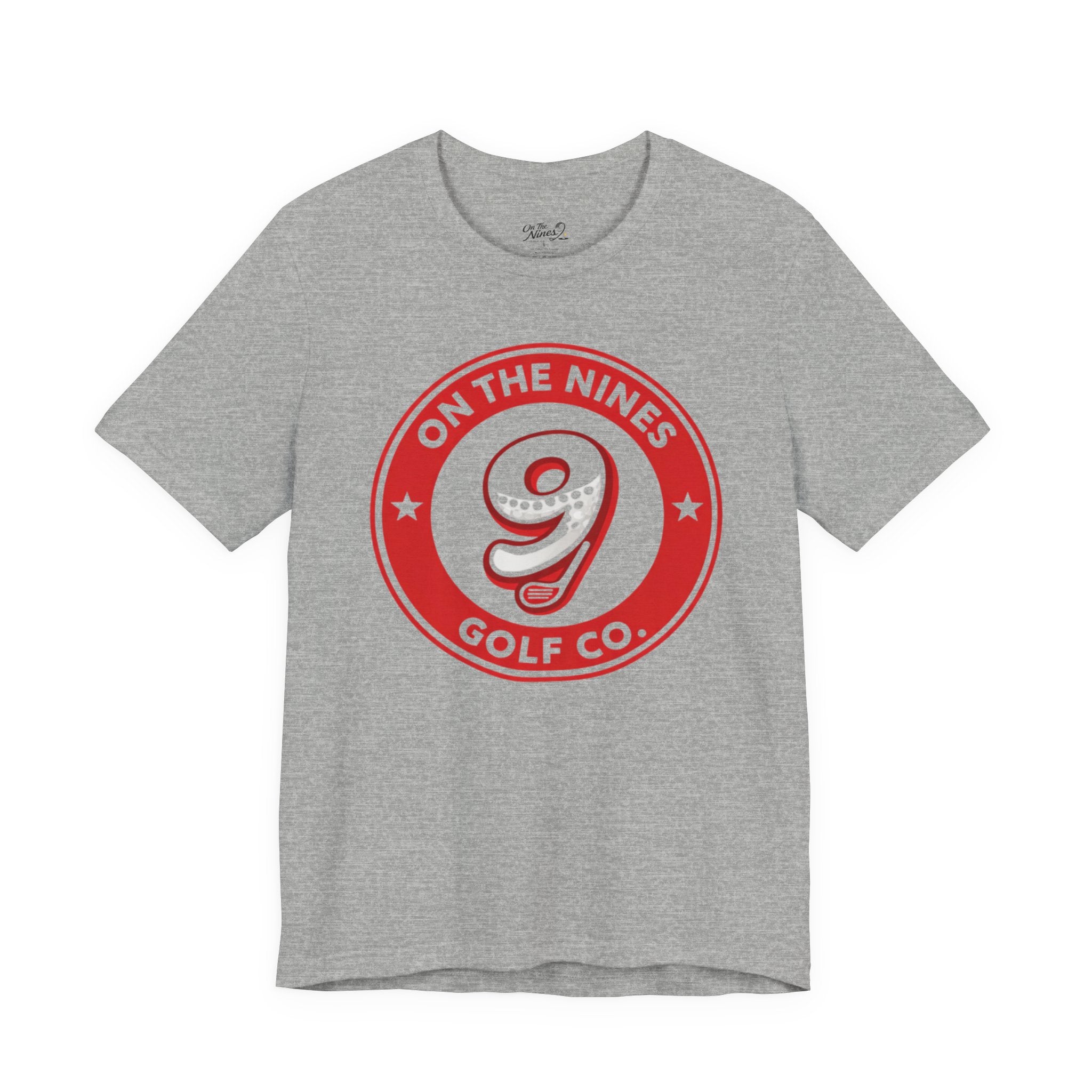 On The Nines Golf Tee – Vintage Red 9 Logo T-Shirt