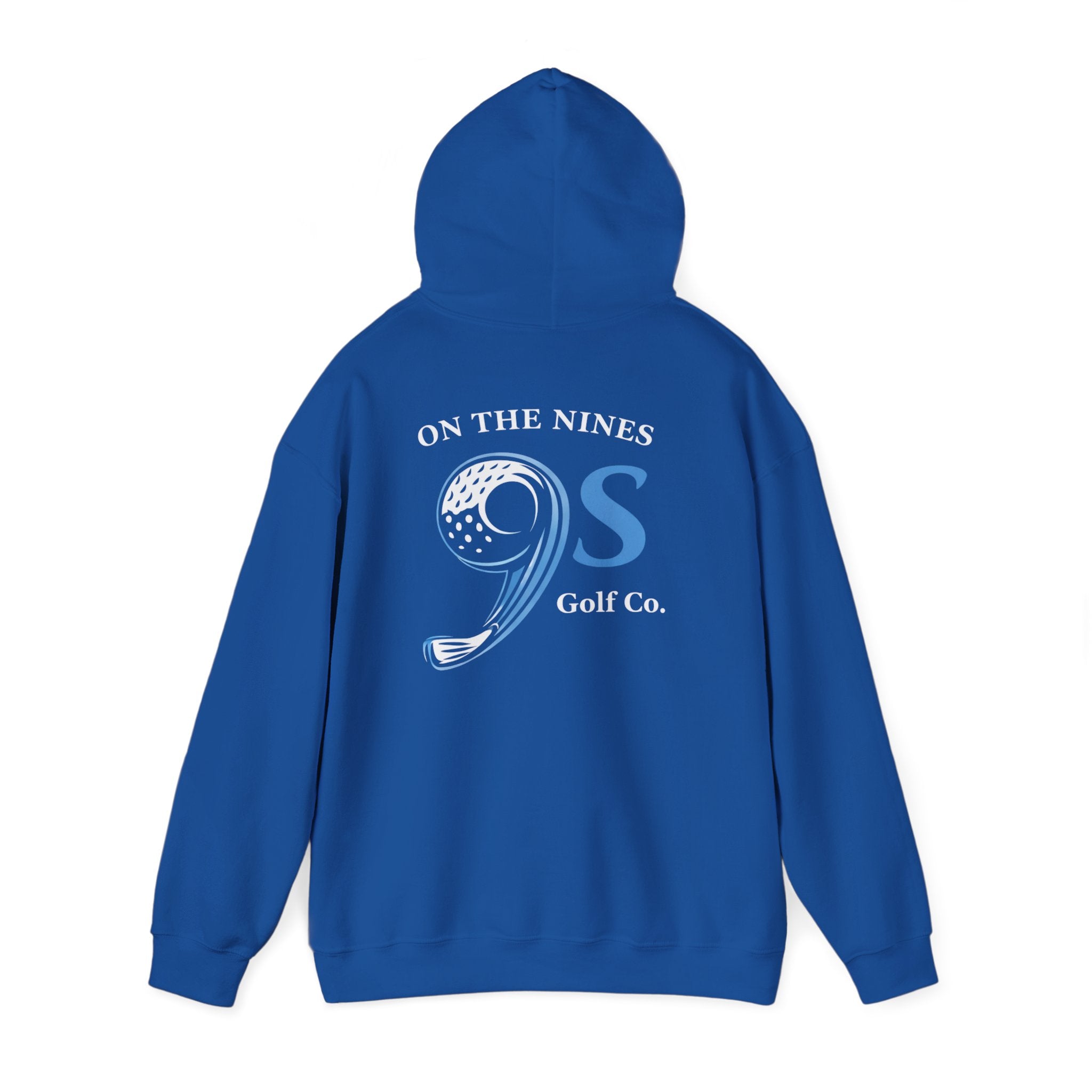 Golf Hoodie — "On The 9's" Vintage Night Golf Logo Sweatshirt