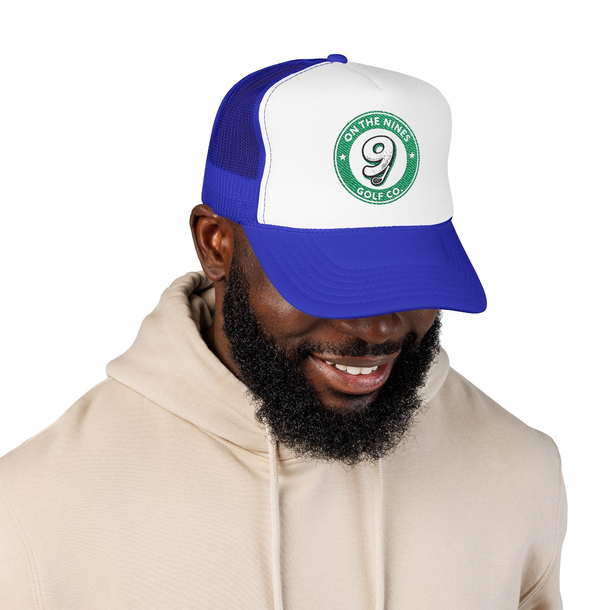 On The Nines Golf Co. Foam Trucker Hat — Vintage 9 Logo Golf Cap