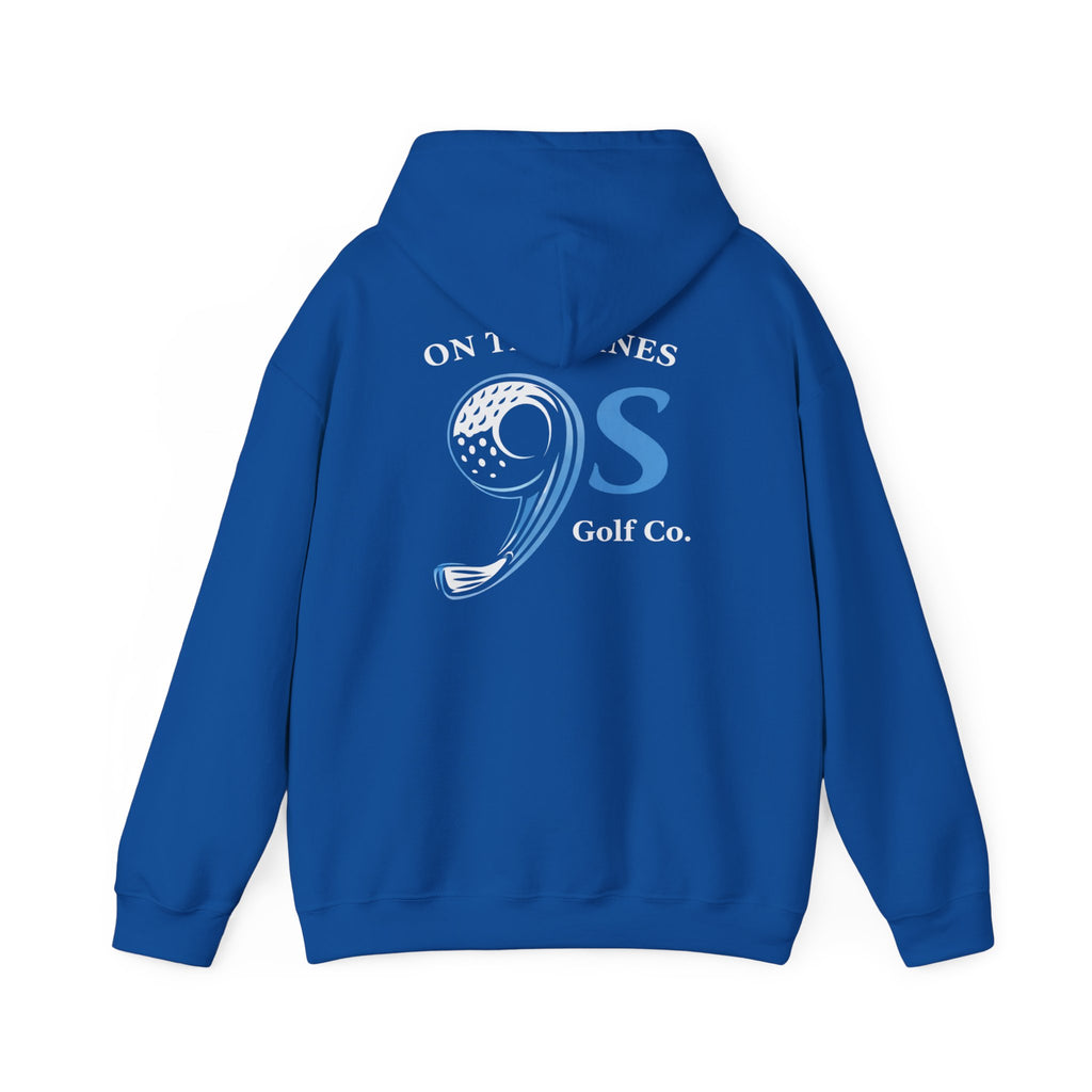 Golf Hoodie — "On The 9's" Vintage Night Golf Logo Sweatshirt