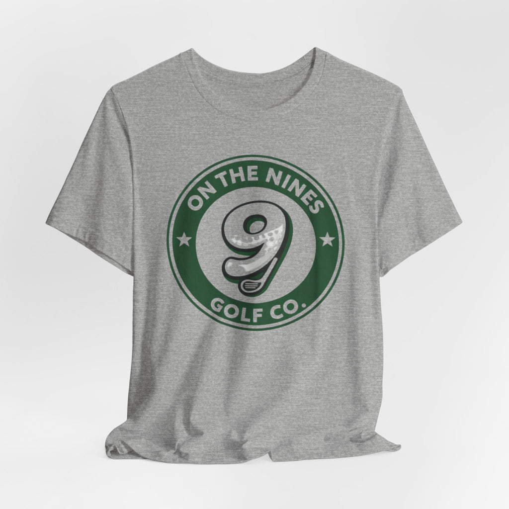 On The Nines Golf Co. Tee – Vintage Green Logo Golf T-Shirt