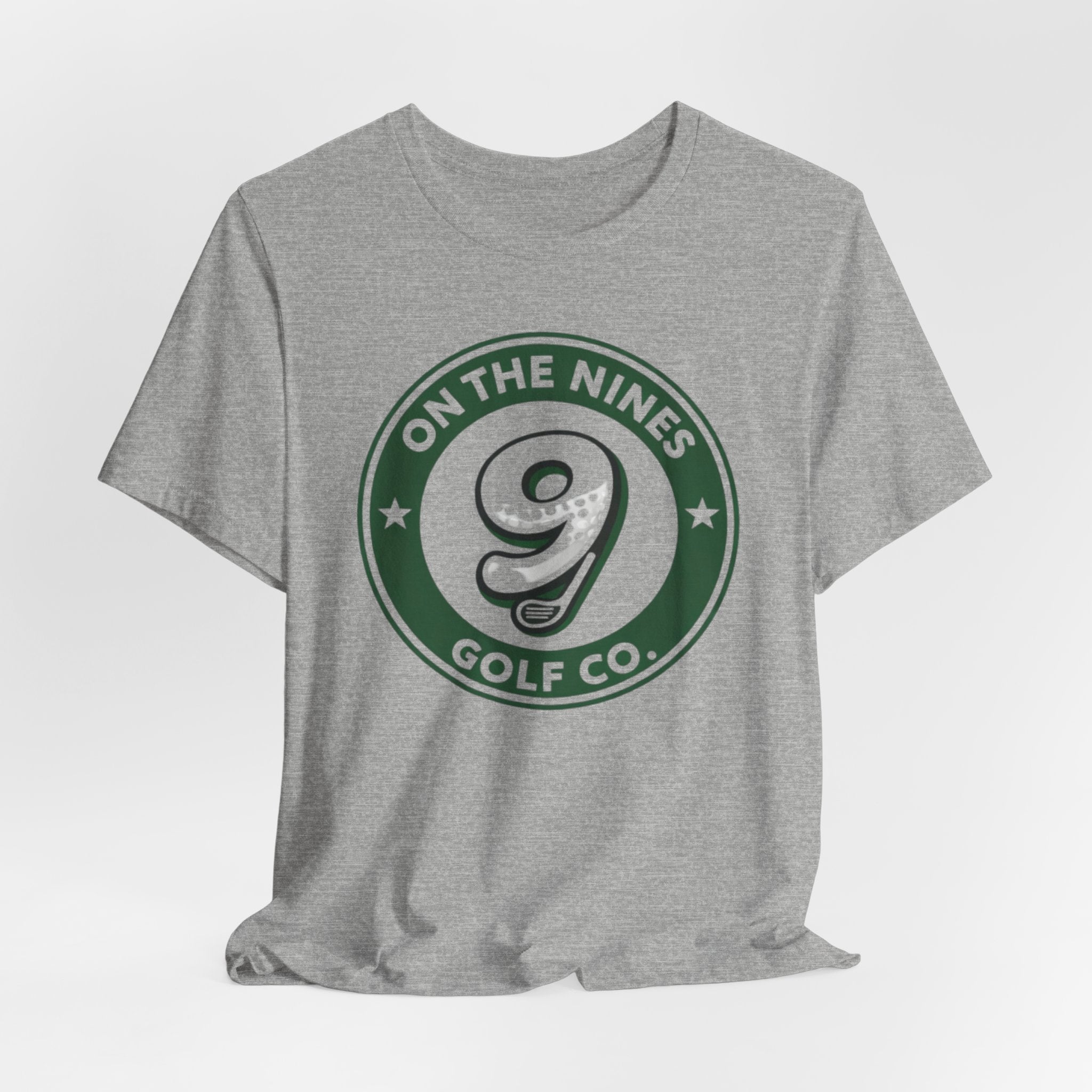 On The Nines Golf Co. Tee – Vintage Green Logo Golf T-Shirt