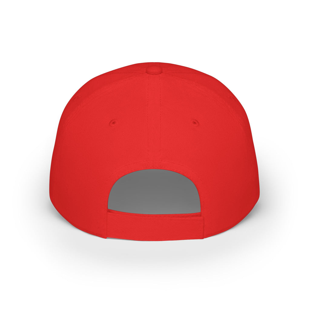 On The 9's Golf Low Profile Baseball Cap - Embroidered Red Golf Hat