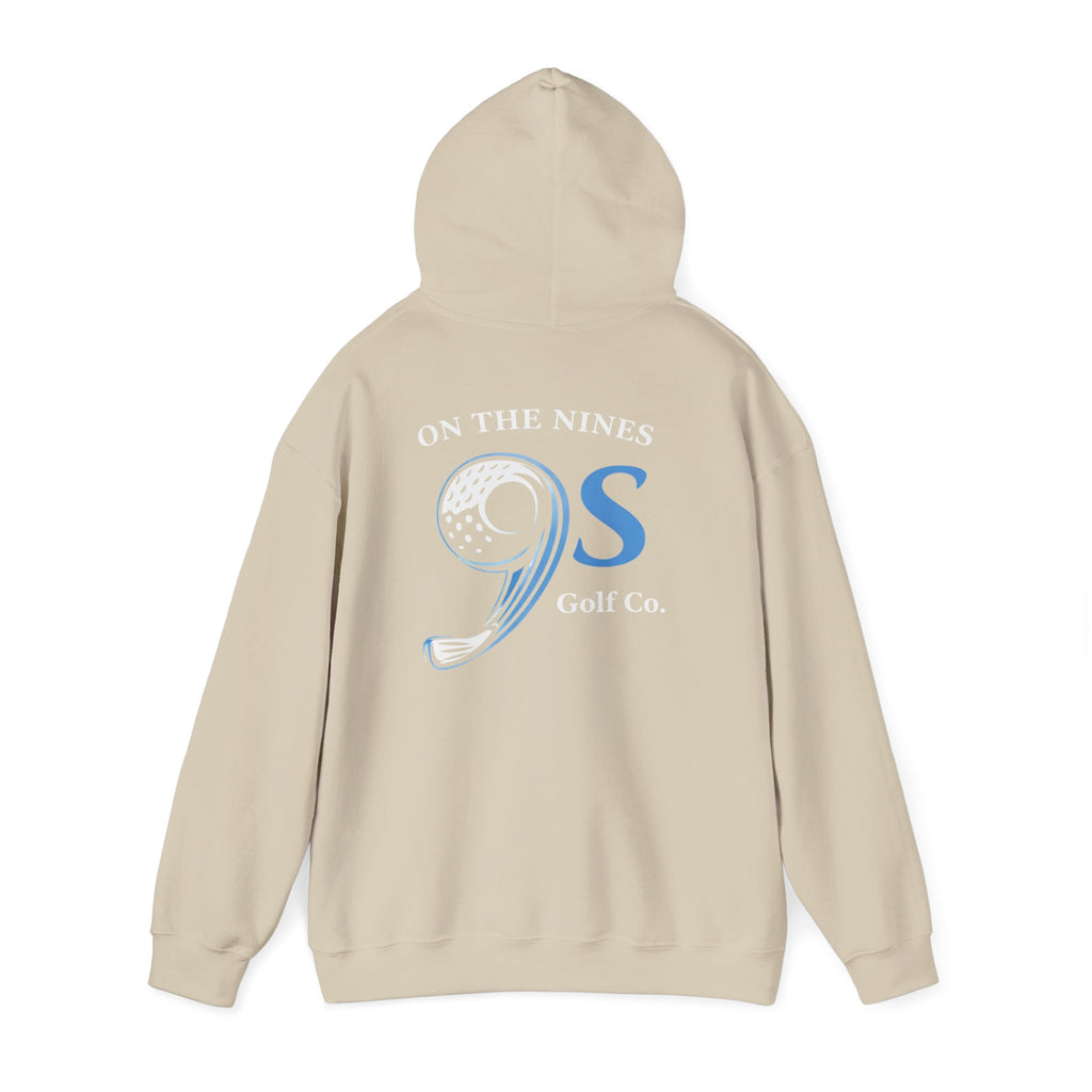 Golf Hoodie — "On The 9's" Vintage Night Golf Logo Sweatshirt