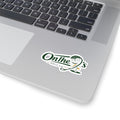 On The 9's Golf Co. Kiss-Cut Sticker — Golf Ball & Flag Logo Decal