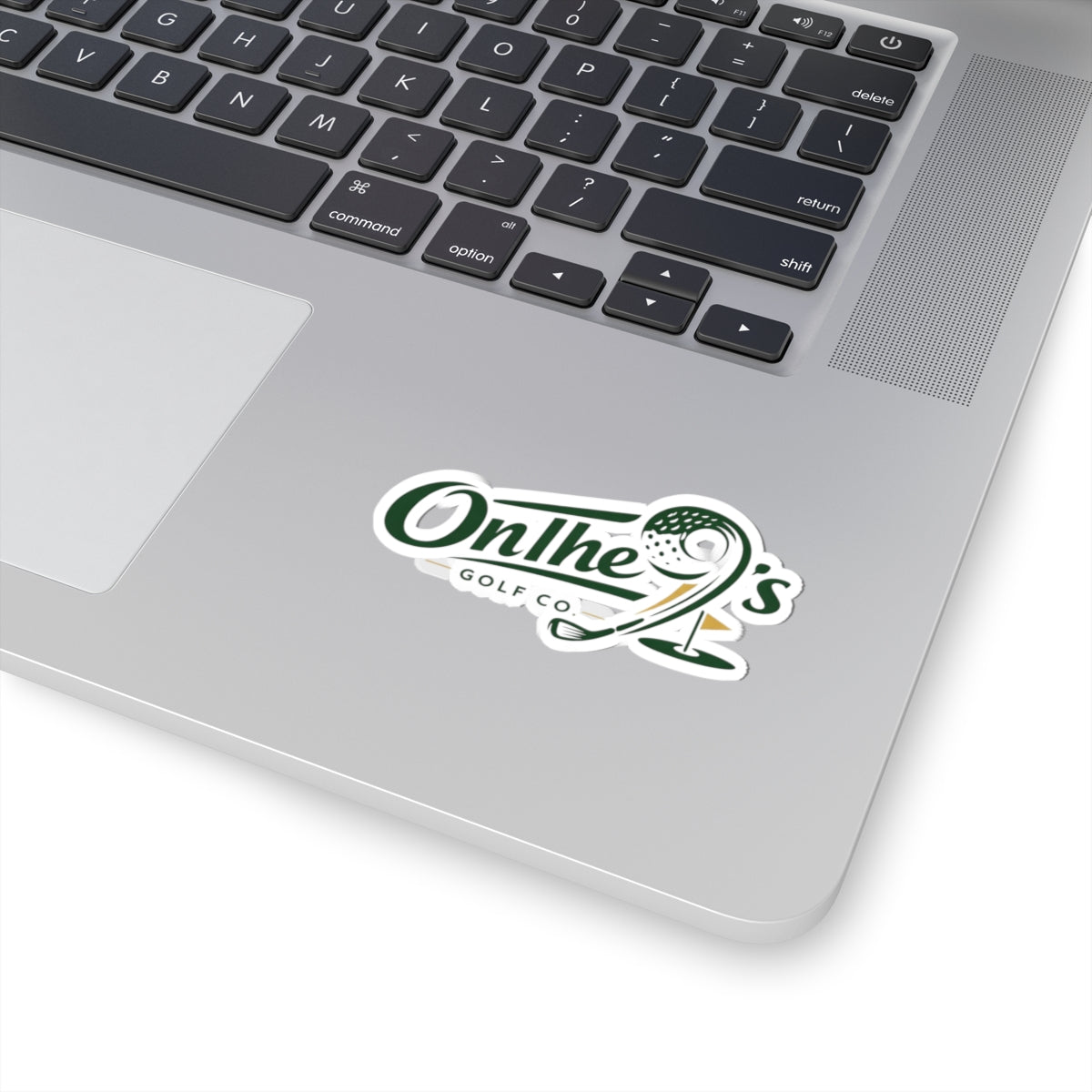 On The 9's Golf Co. Kiss-Cut Sticker — Golf Ball & Flag Logo Decal