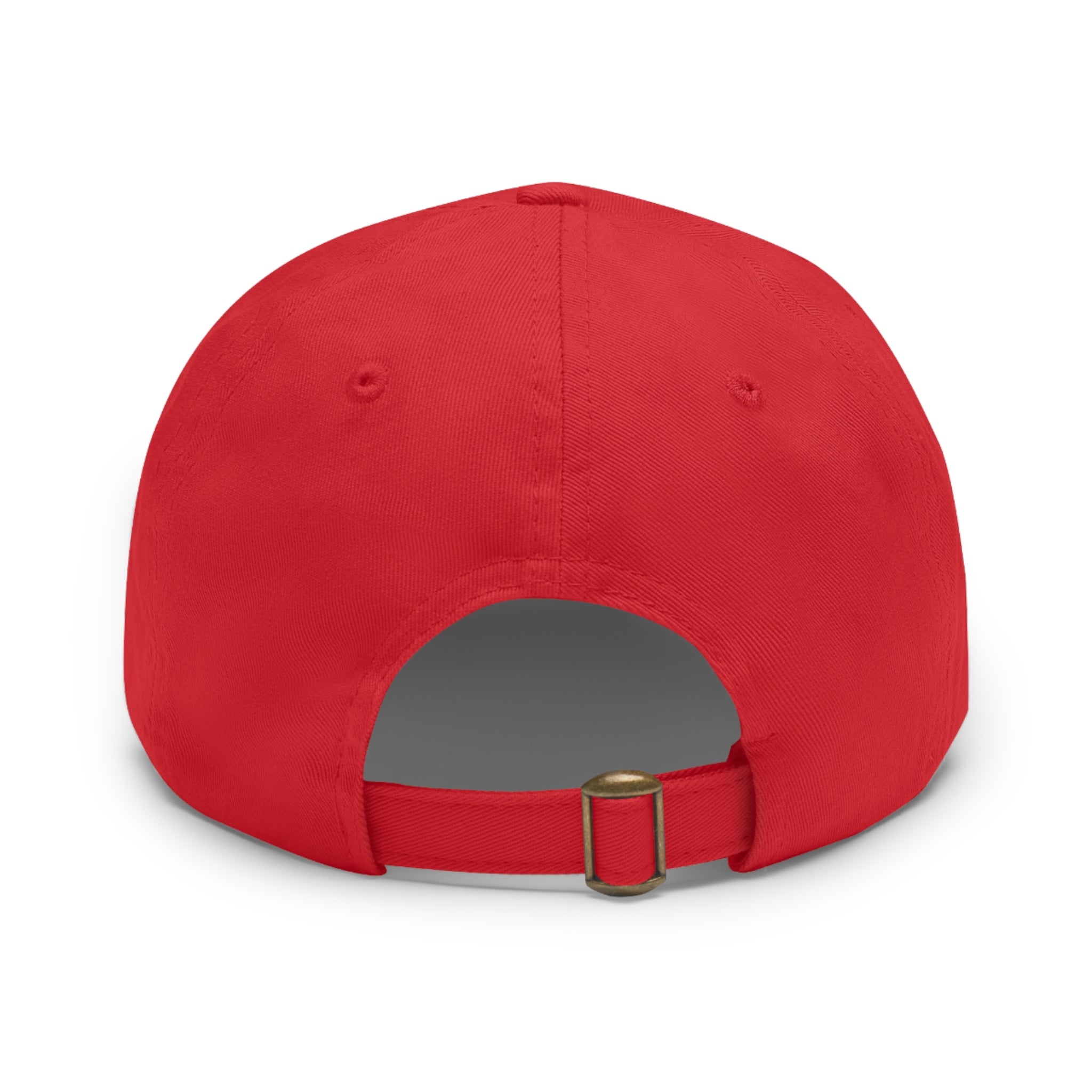 Golf Leather Patch Dad Hat — "On The Nines" Round Logo