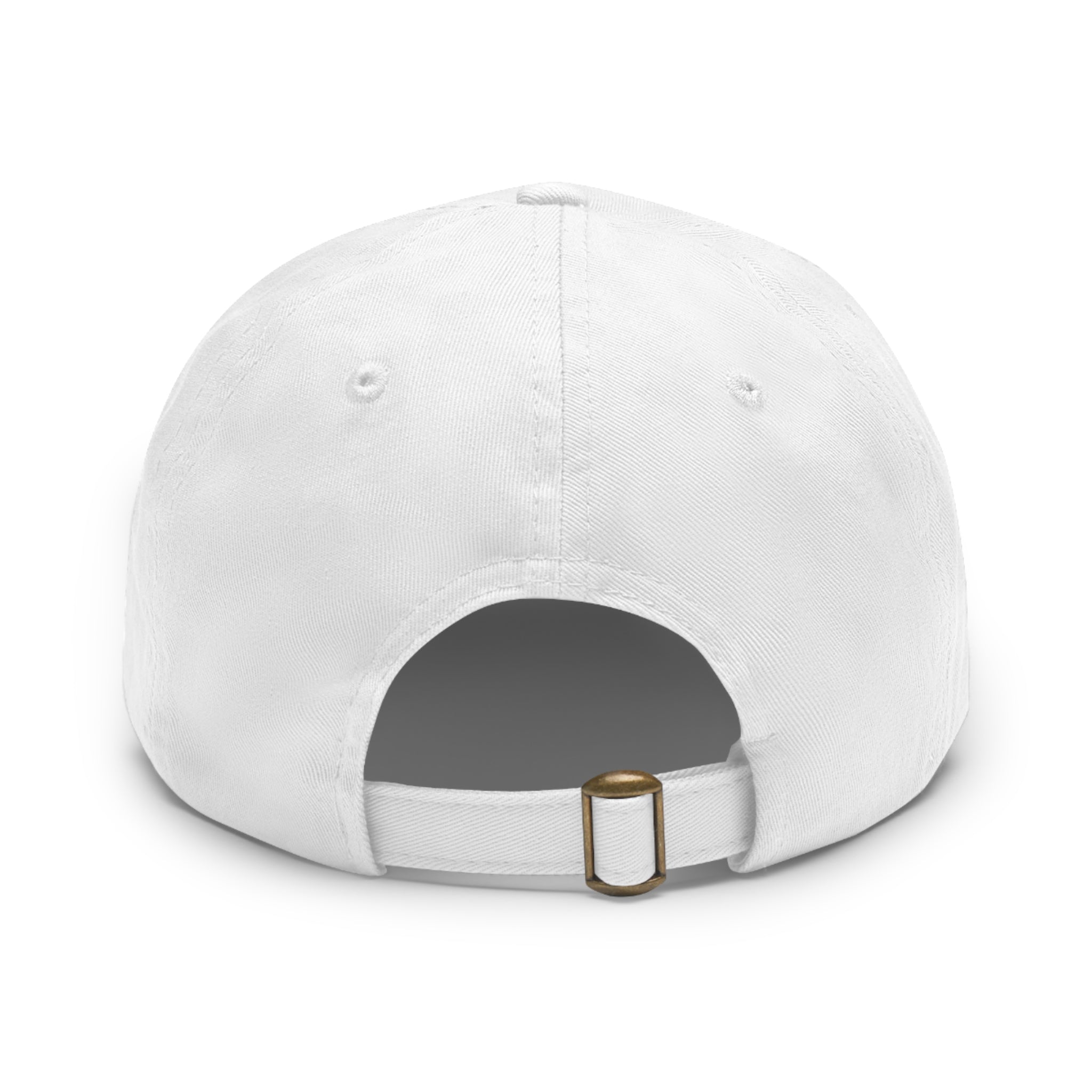 Golf Leather Patch Dad Hat — "On The Nines" Round Logo