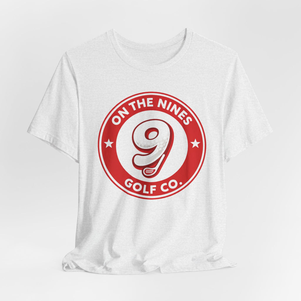 On The Nines Golf Tee – Vintage Red 9 Logo T-Shirt