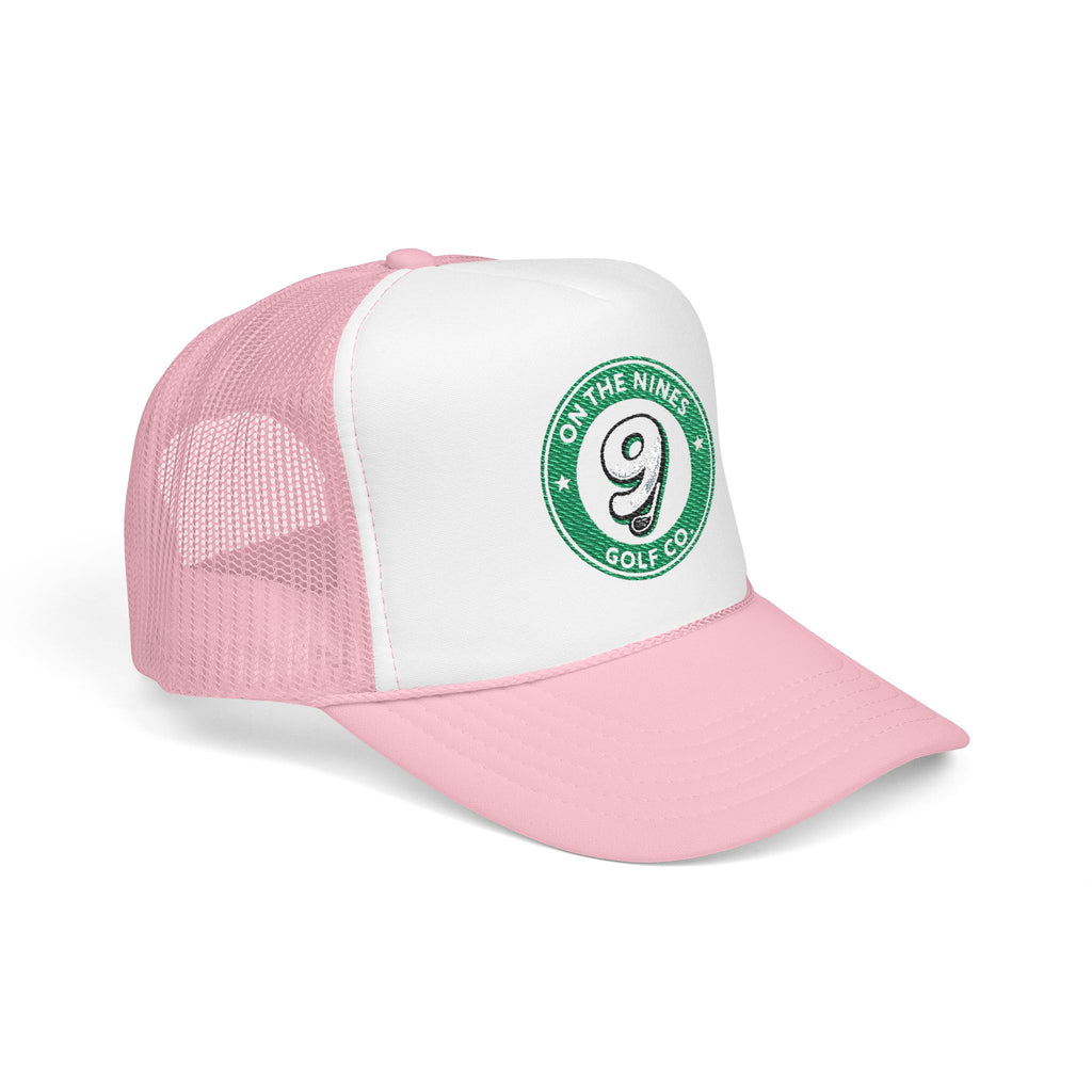 On The Nines Golf Co. Foam Trucker Hat — Vintage 9 Logo Golf Cap