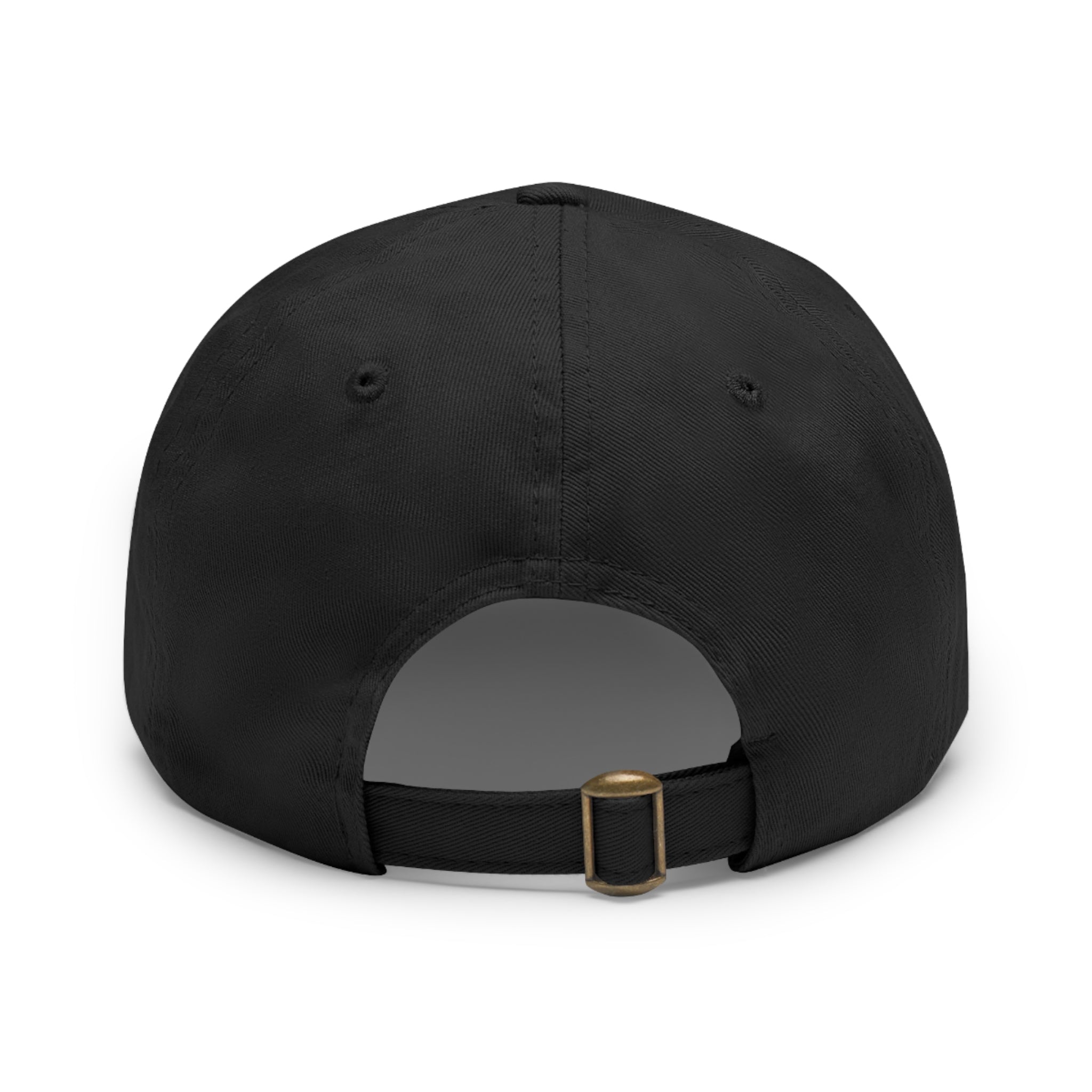 Golf Dad Hat with Red Leather Patch — "On The Nines" Logo Cap