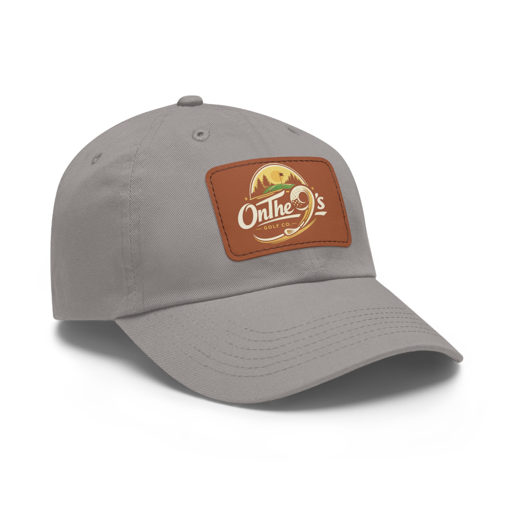 Dad Hat with Leather Patch (Rectangle)