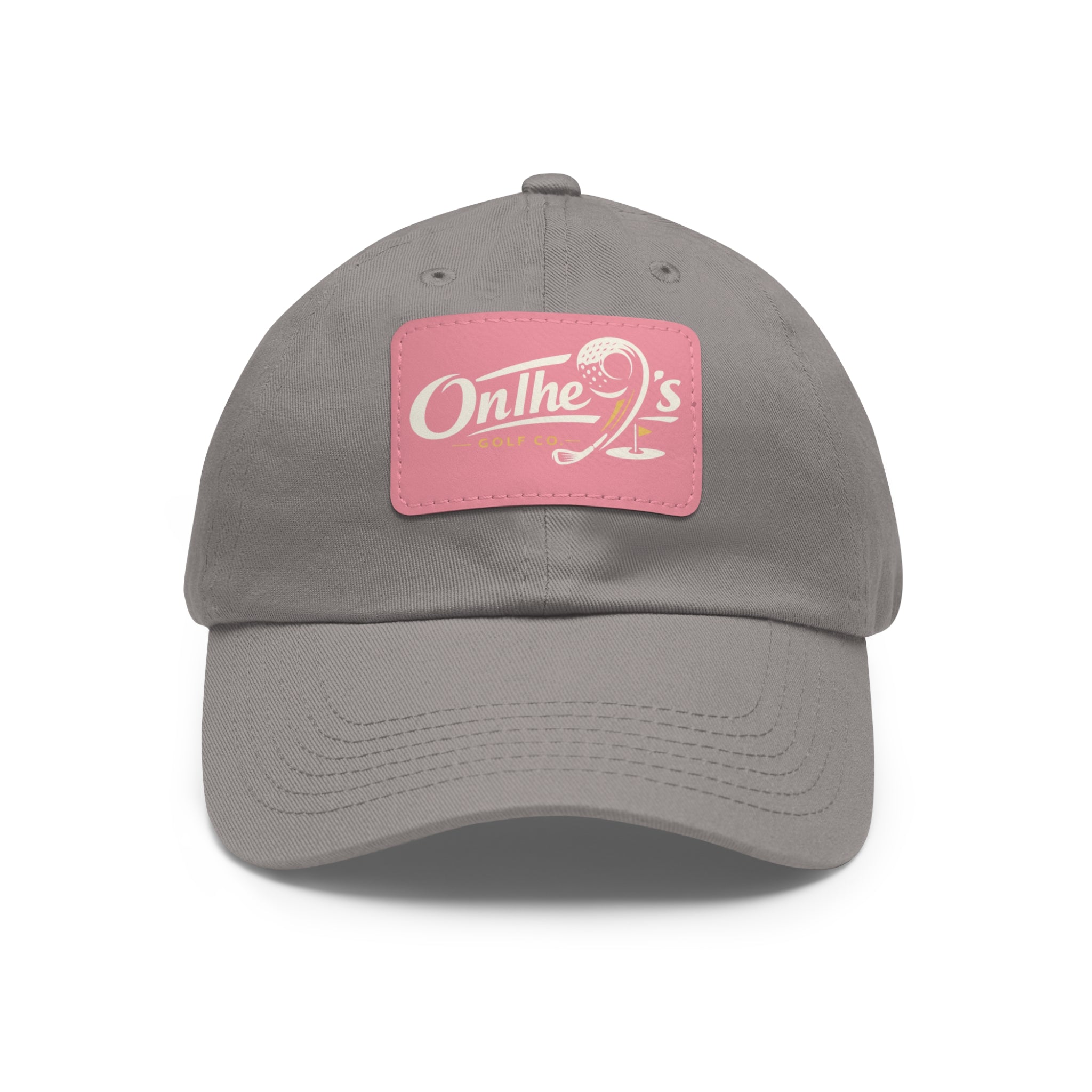 On The 9's Leather Patch Dad Hat – Vintage Golf Cap