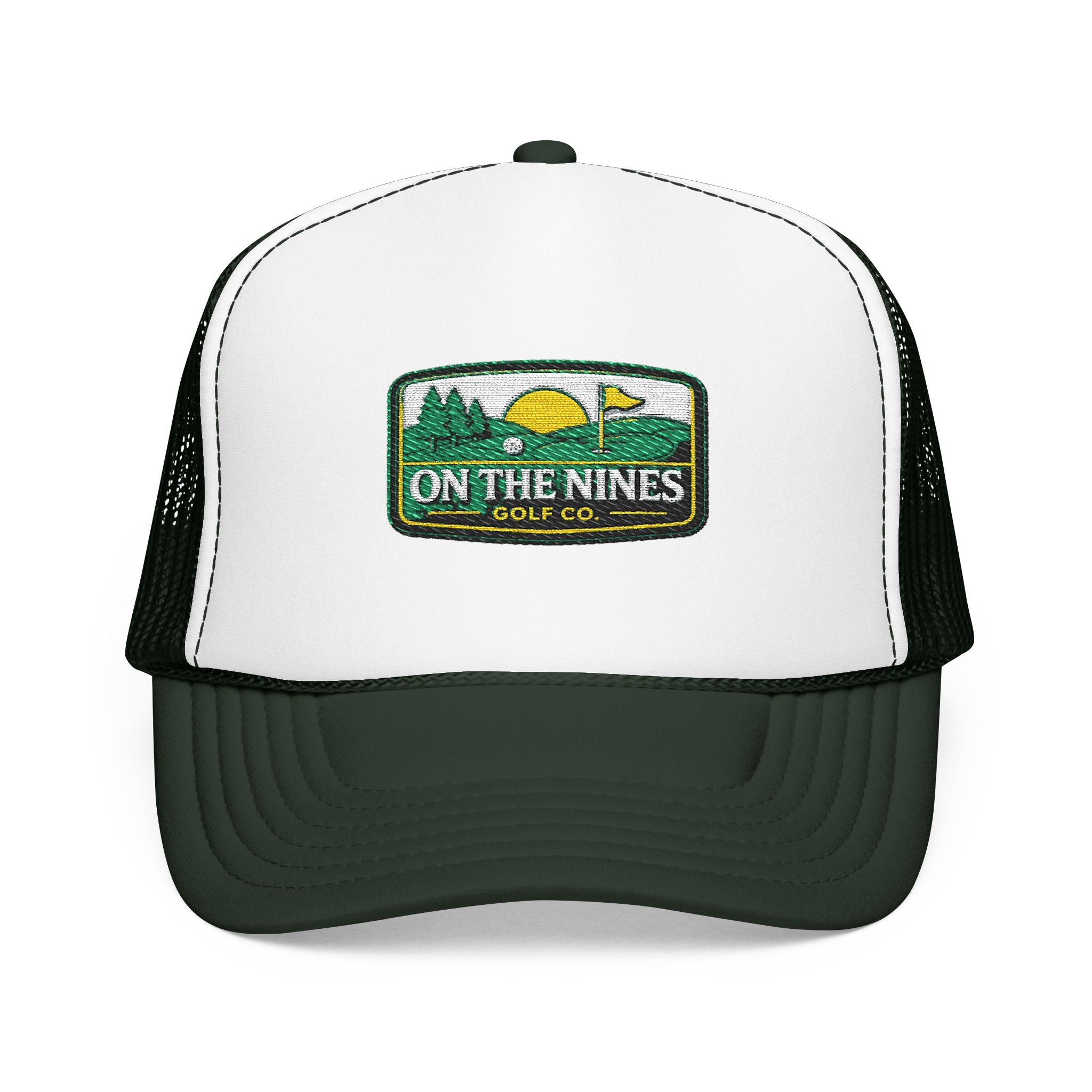 On The Nines Golf Co. Trucker Hat – Vintage Golf Patch Foam Cap