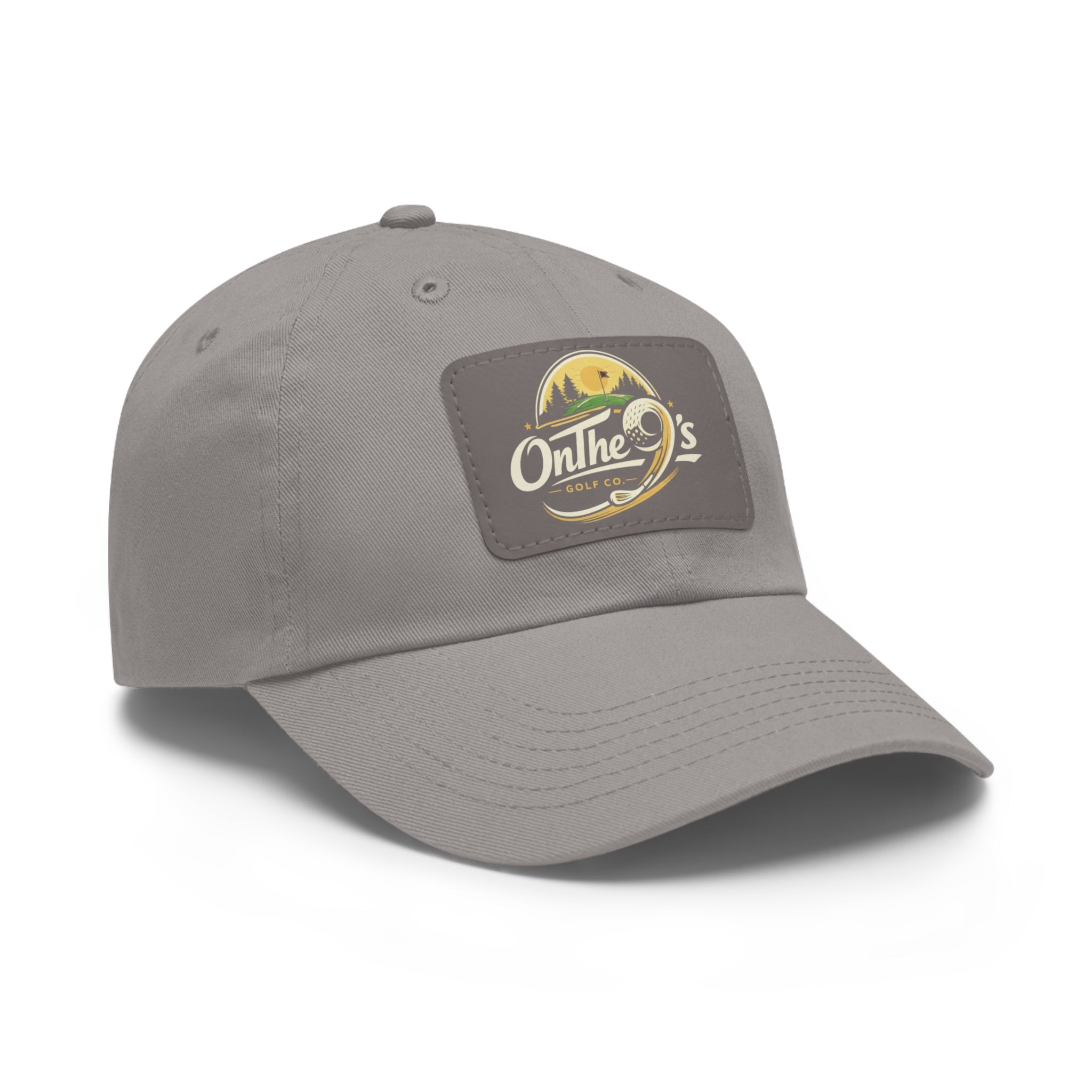 Dad Hat with Leather Patch (Rectangle)