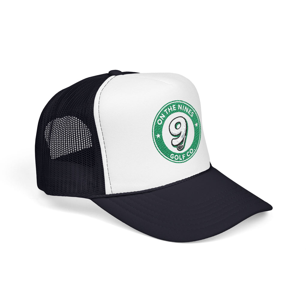 On The Nines Golf Co. Foam Trucker Hat — Vintage 9 Logo Golf Cap