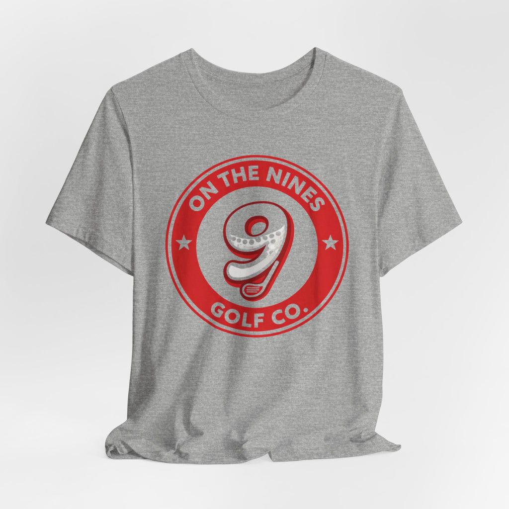 On The Nines Golf Tee – Vintage Red 9 Logo T-Shirt