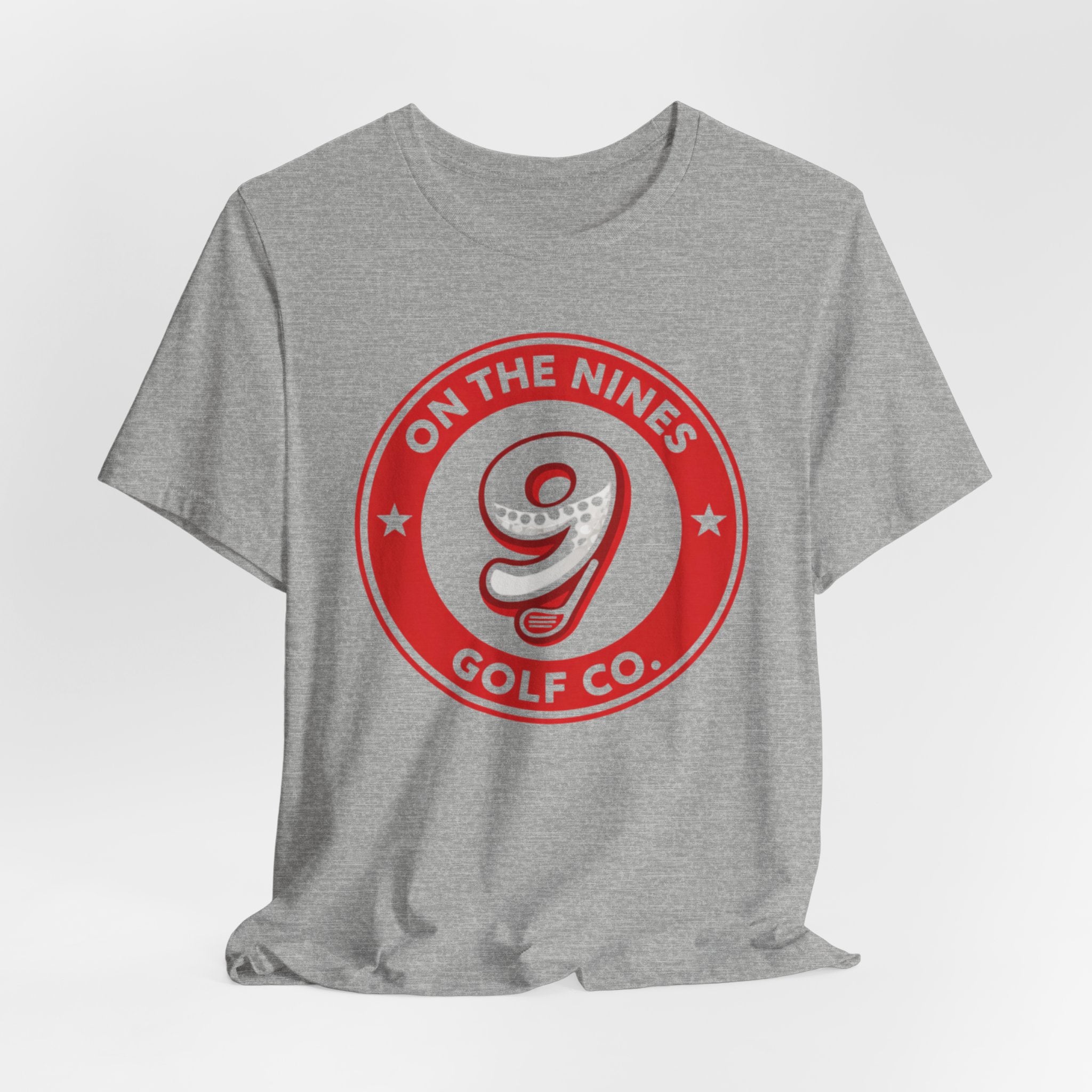 On The Nines Golf Tee – Vintage Red 9 Logo T-Shirt