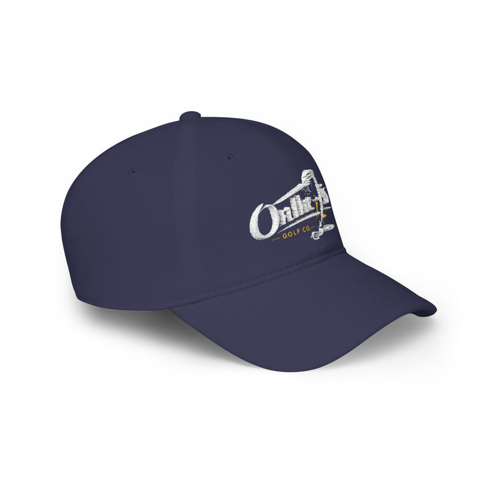 On The 9's Golf Low Profile Baseball Cap - Embroidered Red Golf Hat
