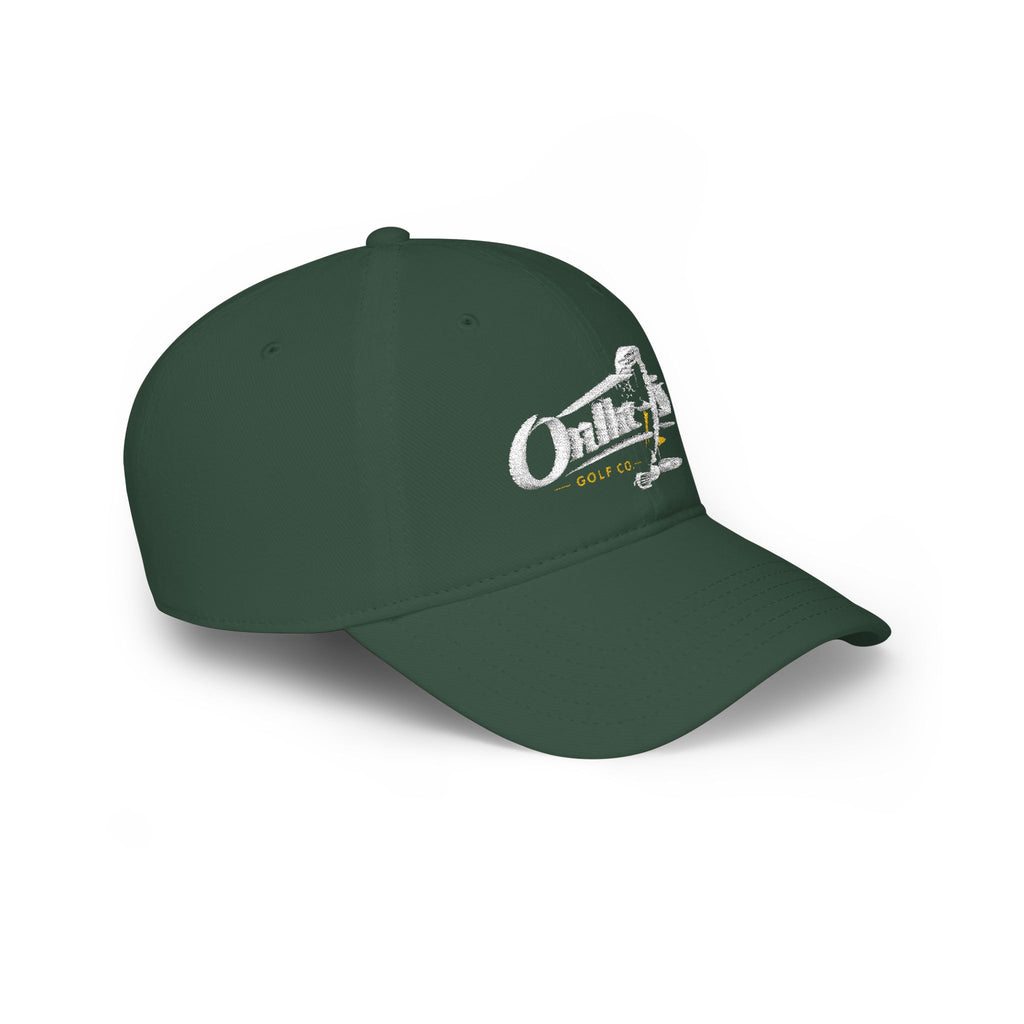 On The 9's Golf Low Profile Baseball Cap - Embroidered Red Golf Hat