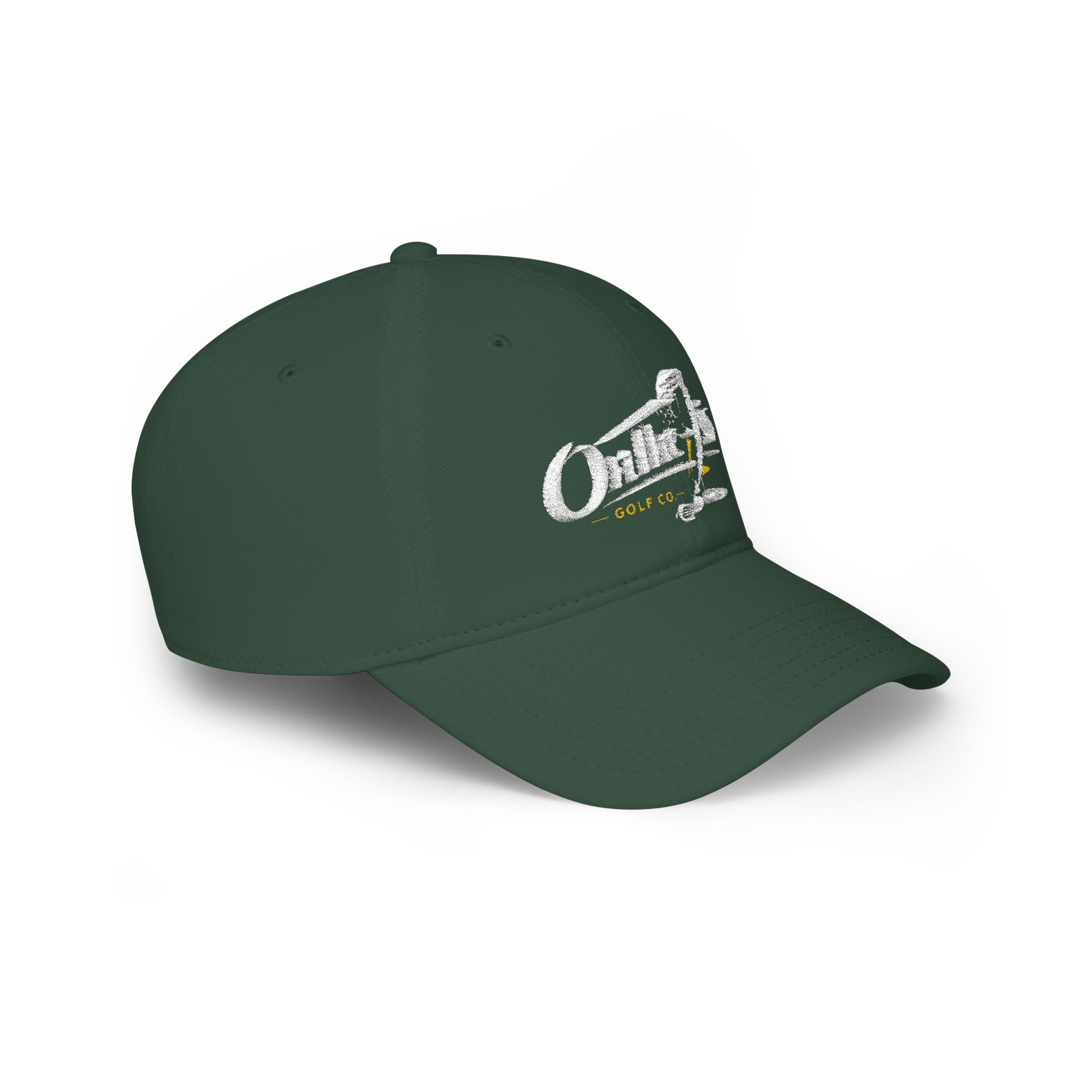 On The 9's Golf Low Profile Baseball Cap - Embroidered Red Golf Hat