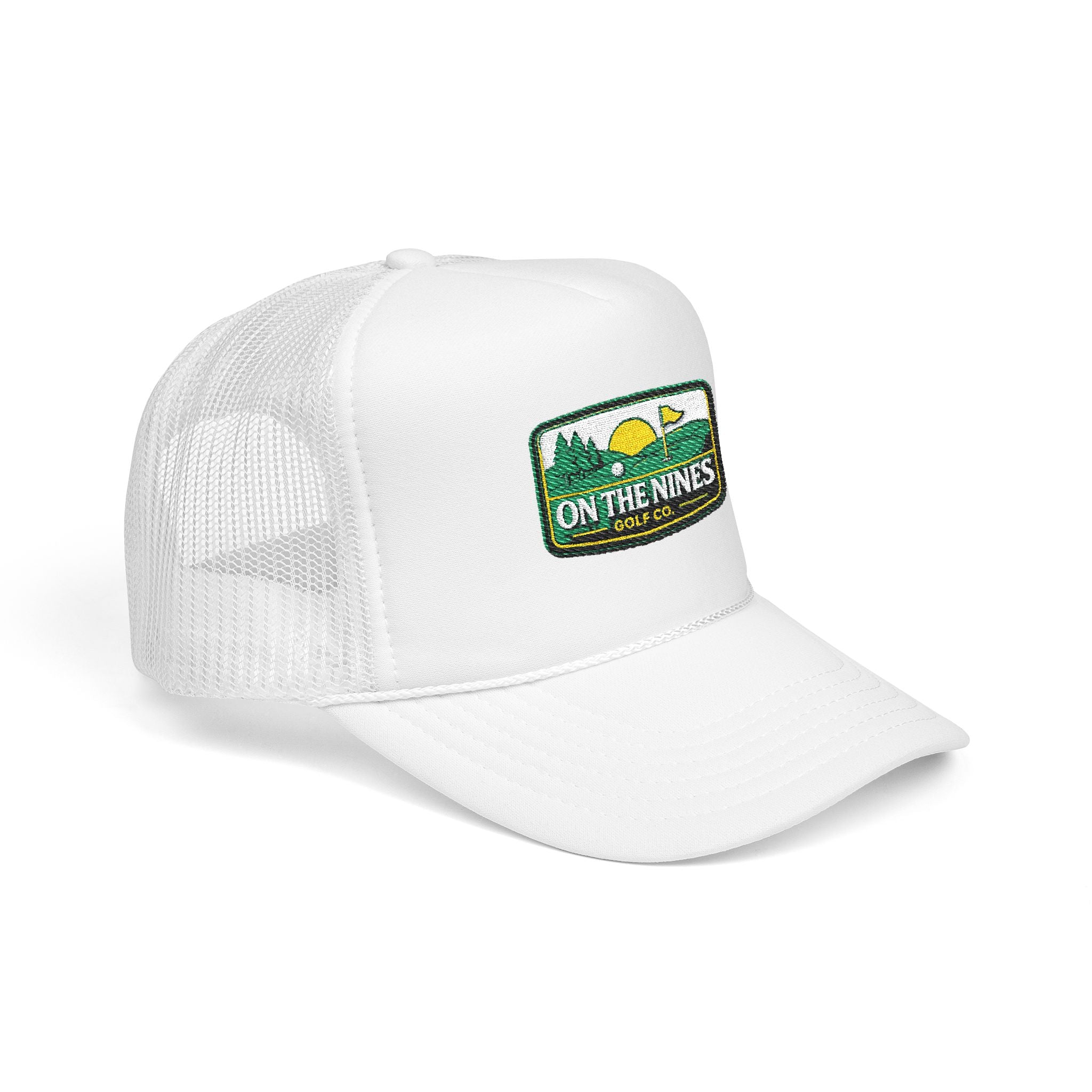 On The Nines Golf Co. Trucker Hat – Vintage Golf Patch Foam Cap