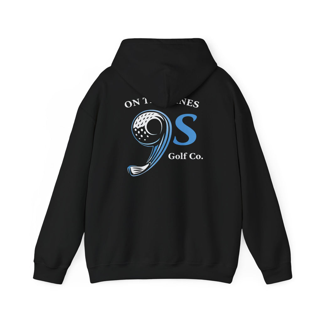 Golf Hoodie — "On The 9's" Vintage Night Golf Logo Sweatshirt