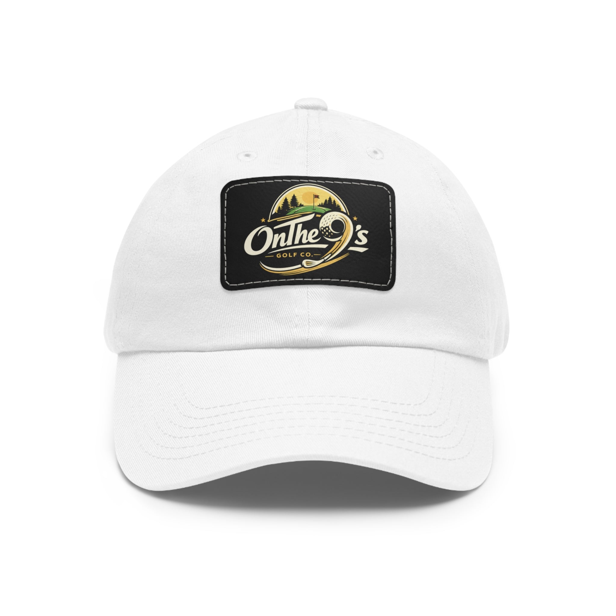 Dad Hat with Leather Patch (Rectangle)
