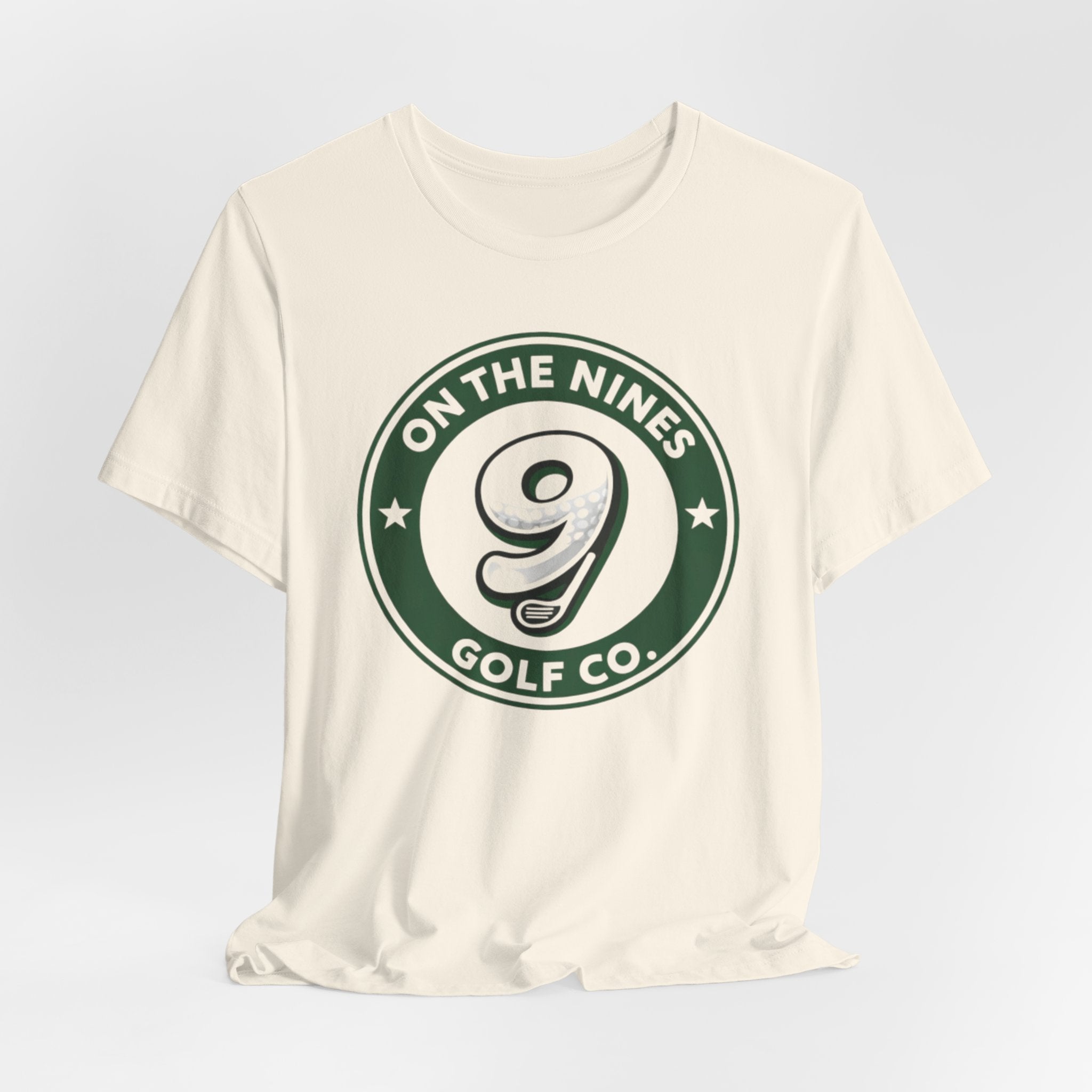 On The Nines Golf Co. Tee – Vintage Green Logo Golf T-Shirt