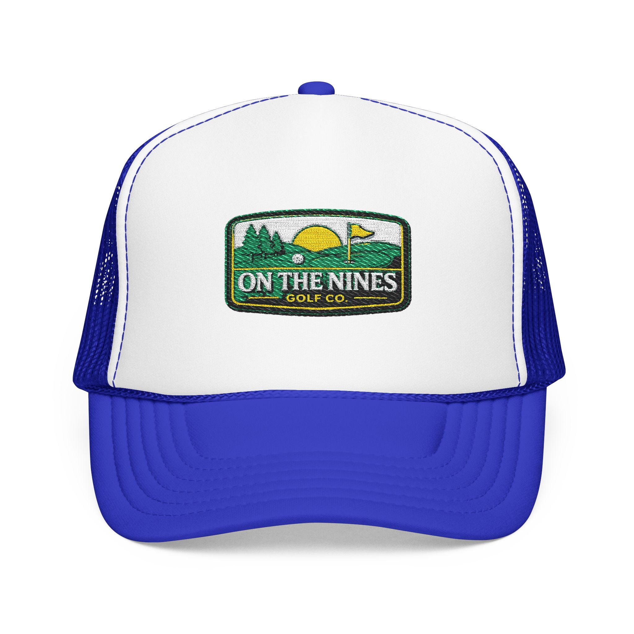 On The Nines Golf Co. Trucker Hat – Vintage Golf Patch Foam Cap